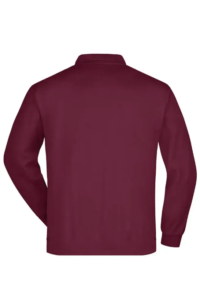 Bordo Polo Yaka Sweatshirt