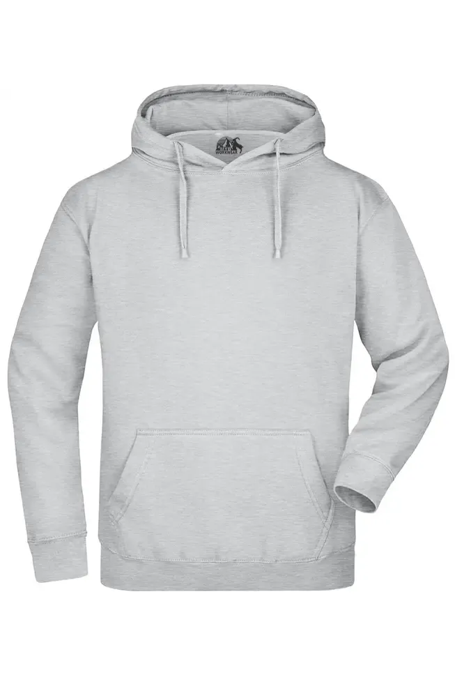 Gri Melanj Kapşonlu Hoodie