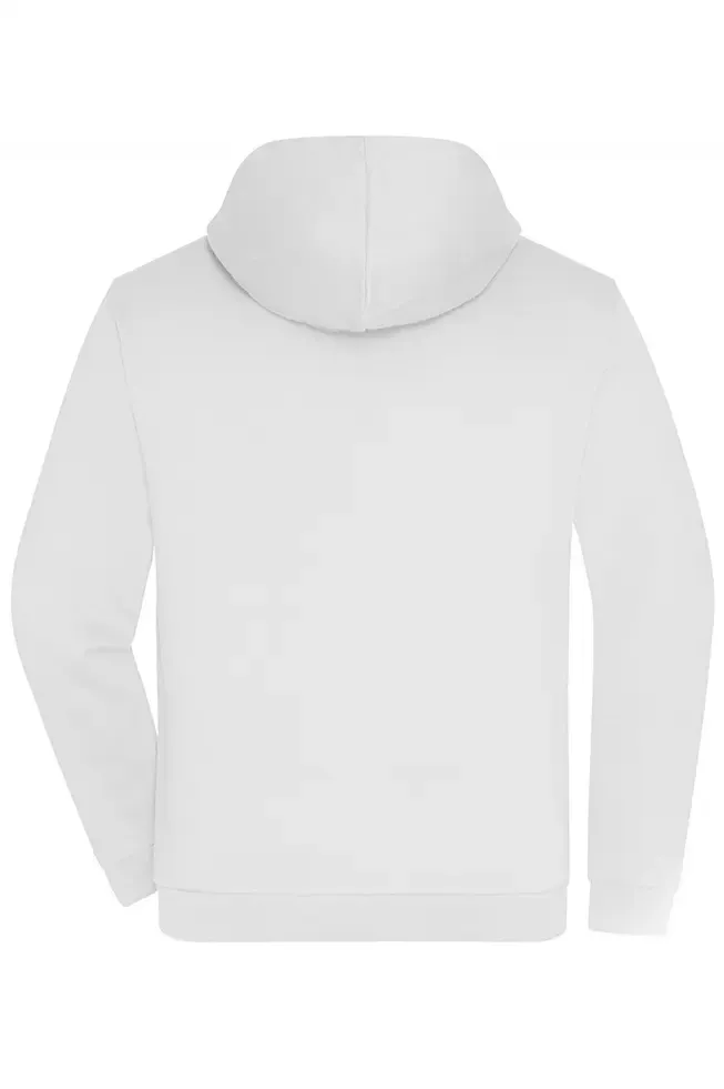 Fermuarlı Kapşonlu Hoodie Beyaz