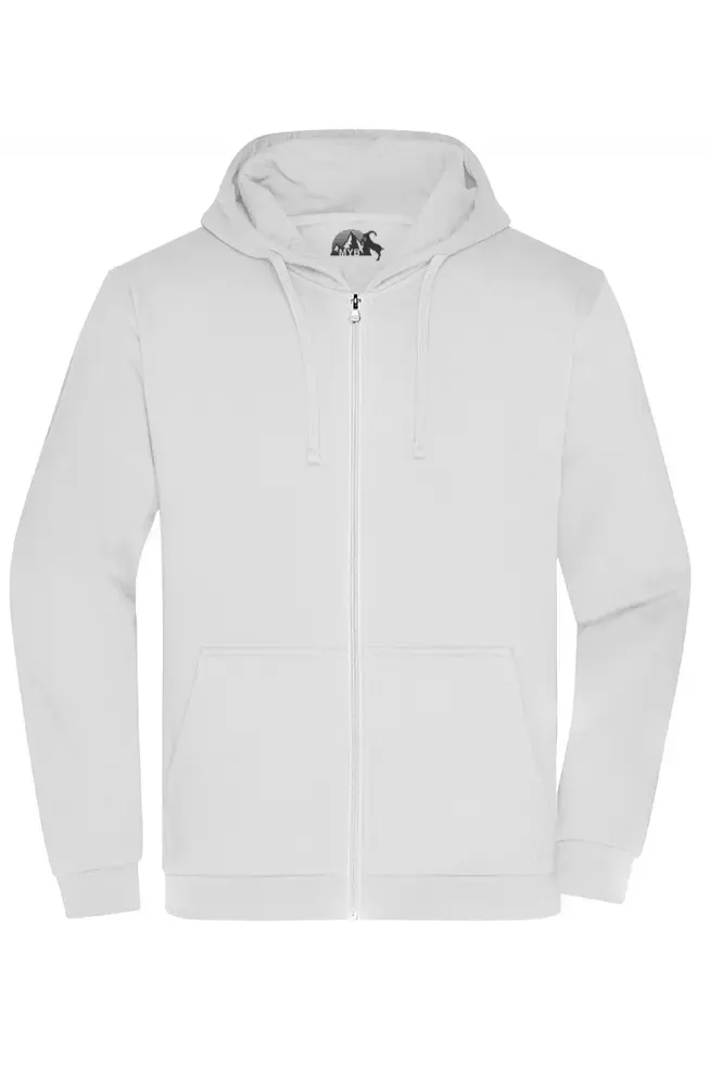 Fermuarlı Kapşonlu Hoodie Beyaz