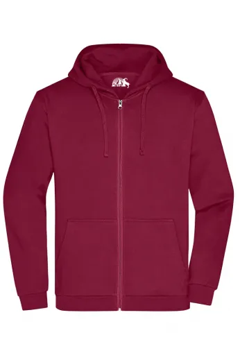 Fermuarlı Kapşonlu Hoodie Bordo