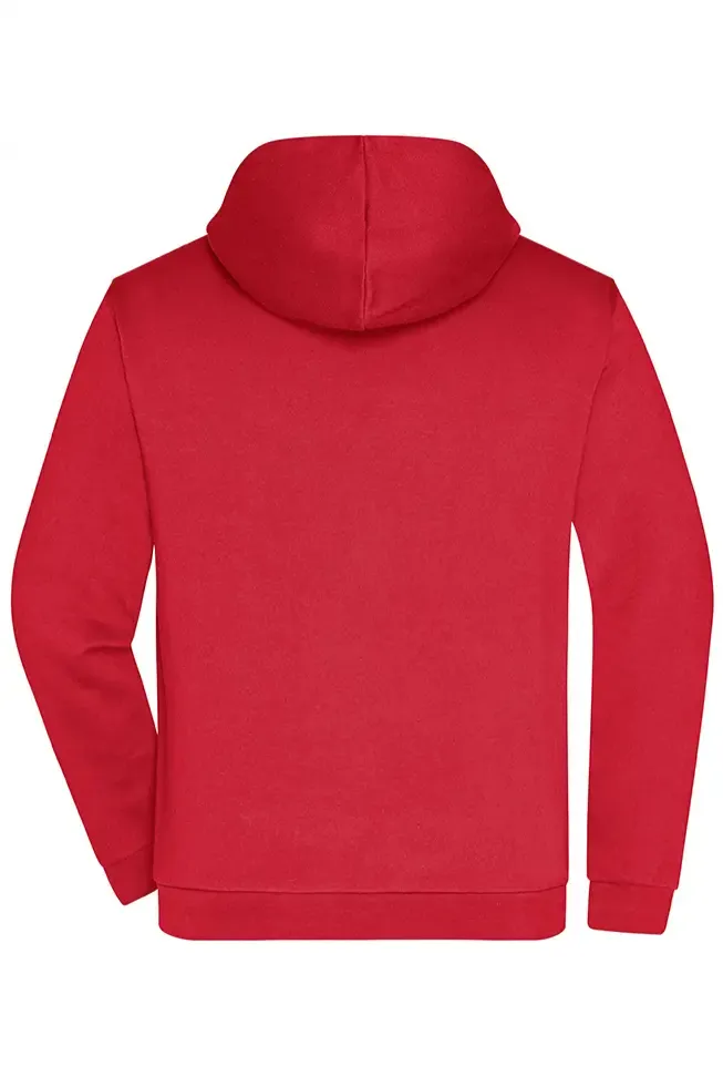 Fermuarlı Kapşonlu Hoodie Kırmızı