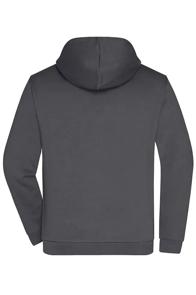 Fermuarlı Kapşonlu Hoodie Koyu Füme