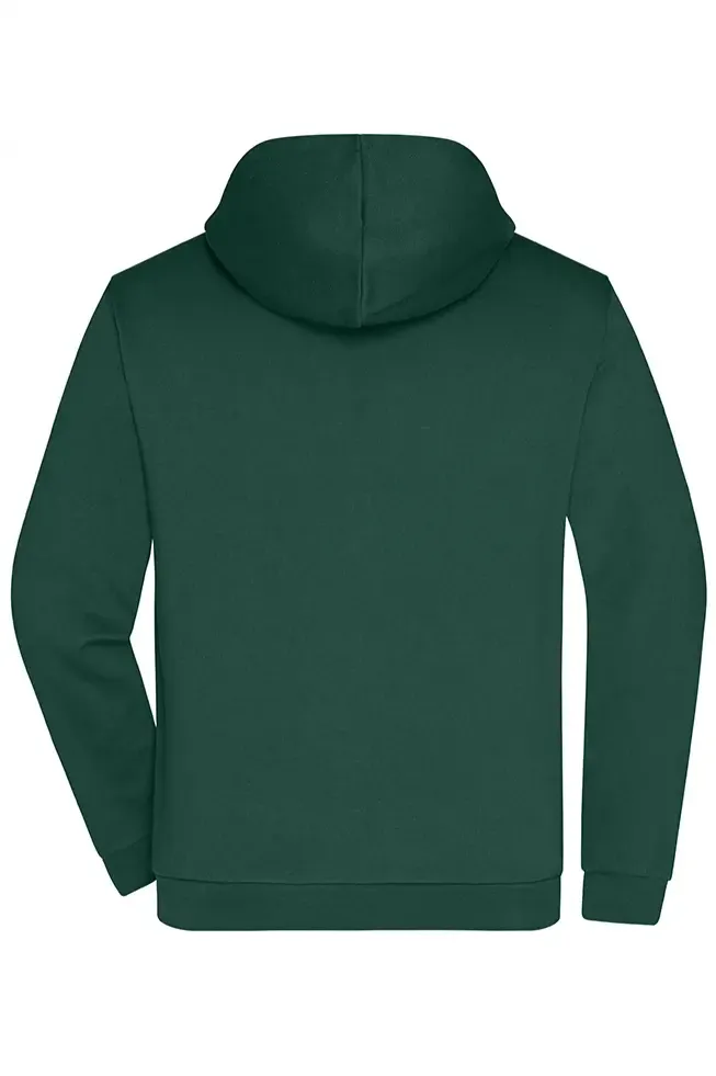 Fermuarlı Kapşonlu Hoodie Yeşil