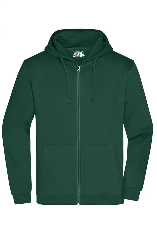 Fermuarlı Kapşonlu Hoodie Yeşil