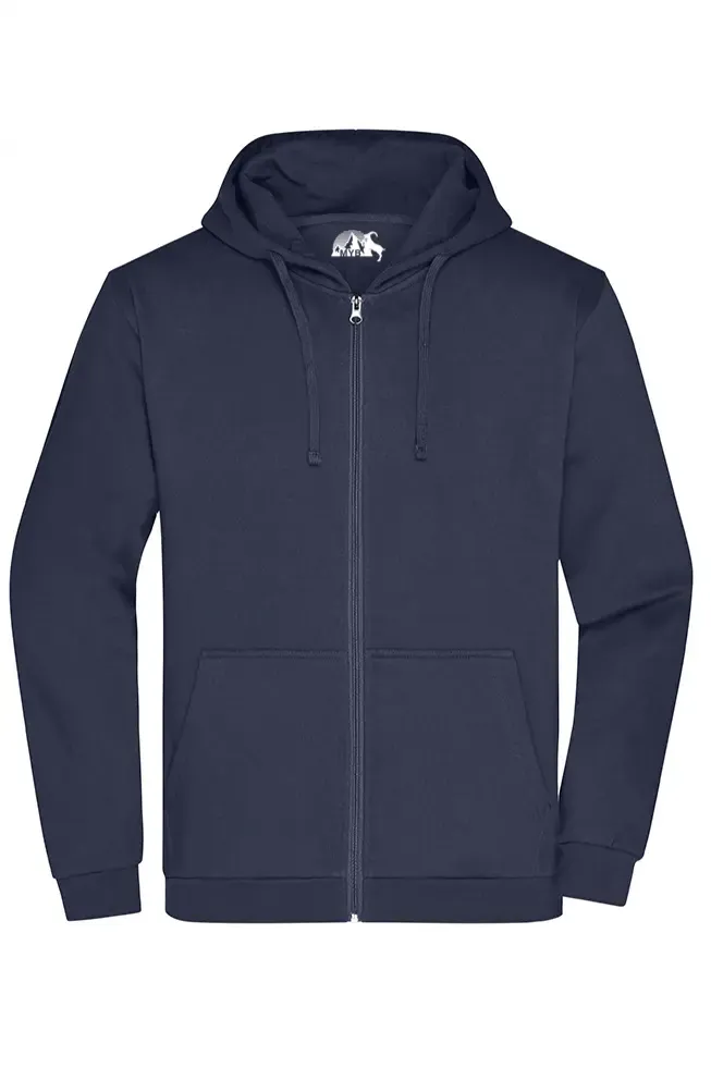 Fermuarlı Kapşonlu Hoodie Lacivert