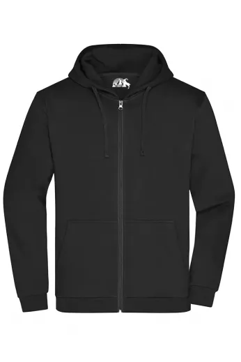 Fermuarlı Kapşonlu Hoodie Siyah