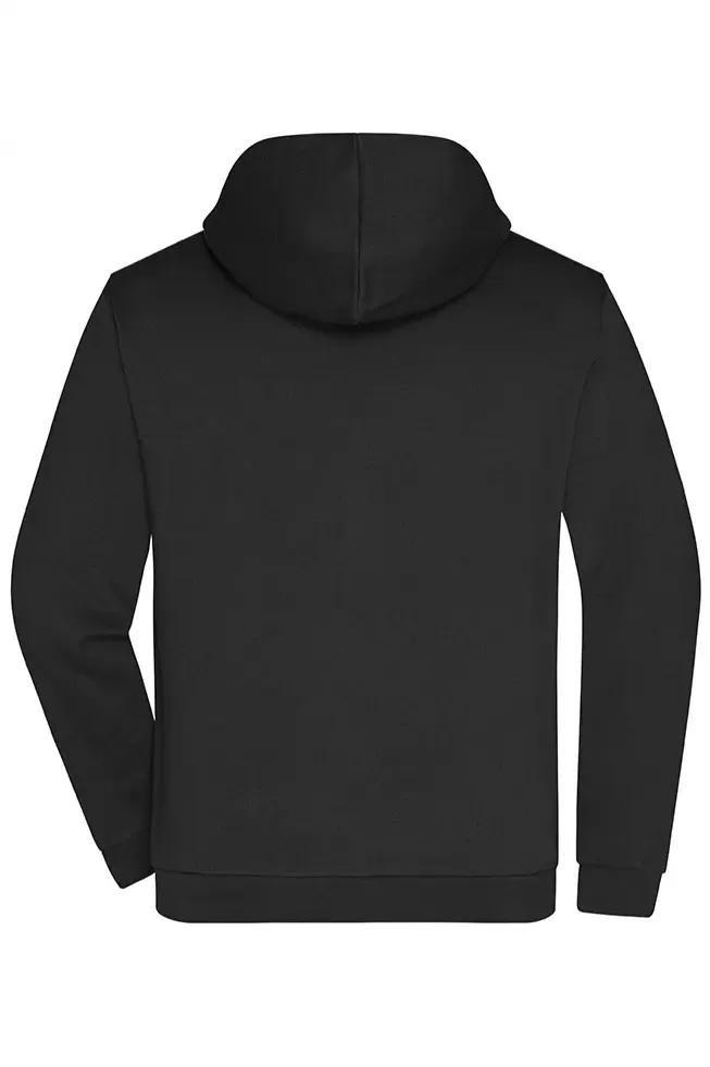 Fermuarlı Kapşonlu Hoodie Siyah