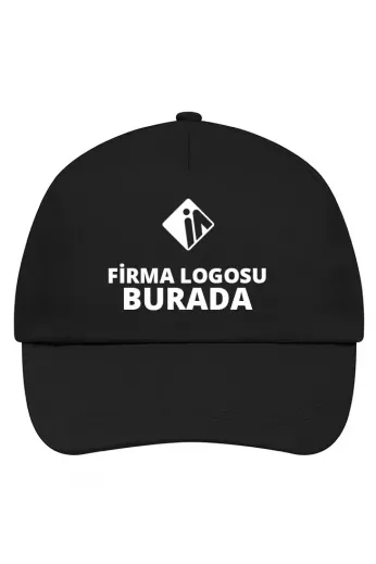 Siyah Gabardin Promosyon Şapka