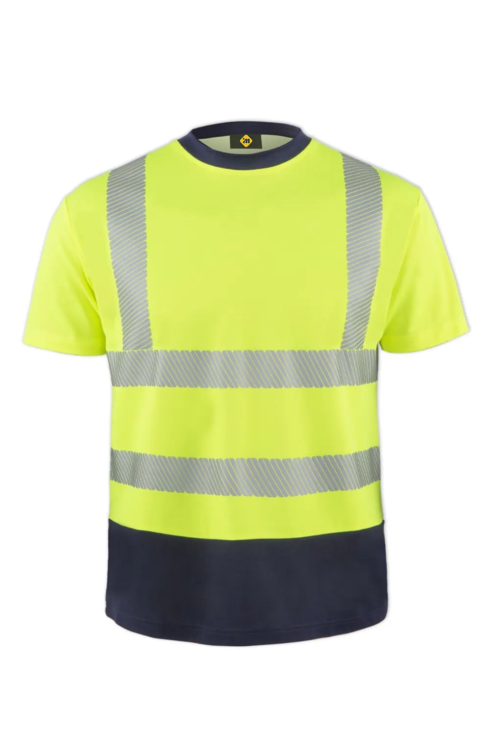 Hivis Neon Sarı Lacivert Tişört